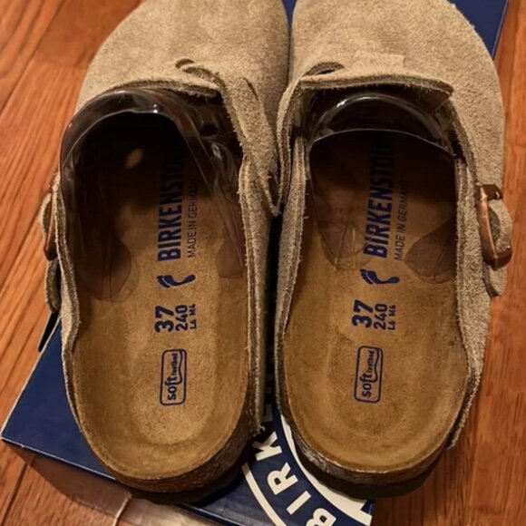 Birkenstock Boston Taupe suede clog sandal - Picture 3 of 5
